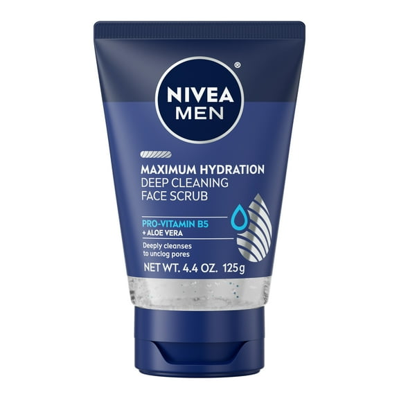NIVEA MEN Maximum Hydration Face Scrub with Provitamin B5 and Aloe Vera, 4.4 oz