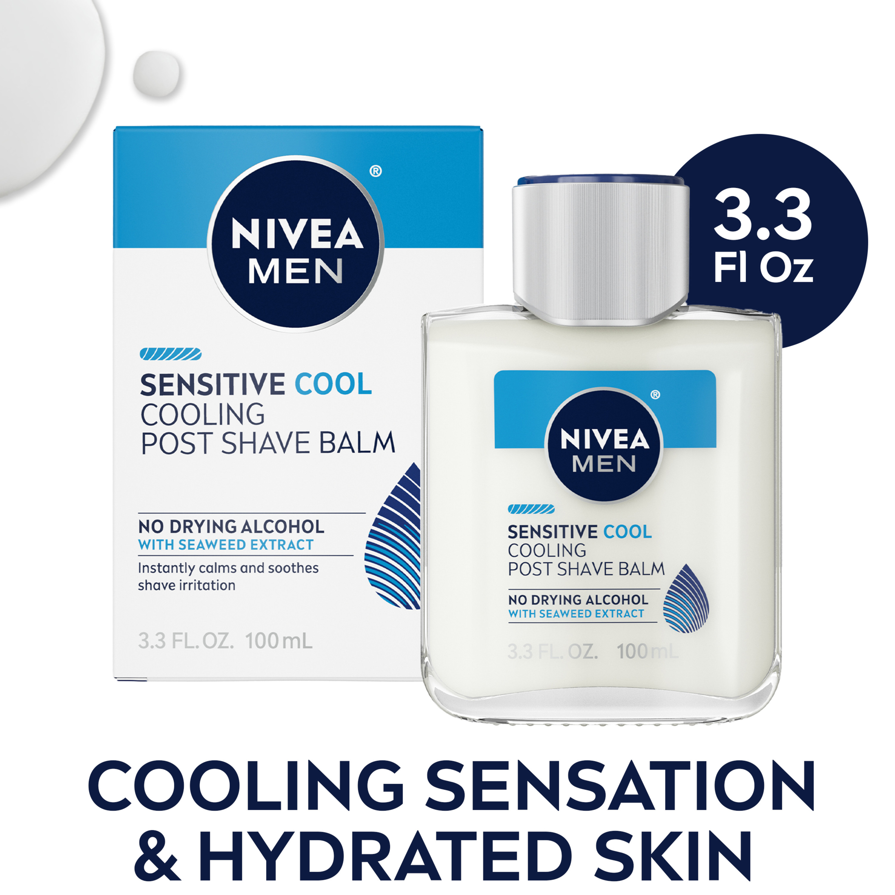NIVEA MEN Sensitive Cooling Post Shave Balm, 3.3 Fl Oz Bottle - image 1 of 13