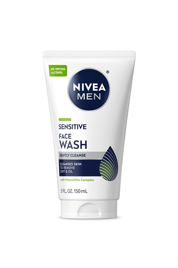Sensitive Face Wash with VitaminPro Complex, Alcohol-Free Men's Face Wash, 5 fl oz