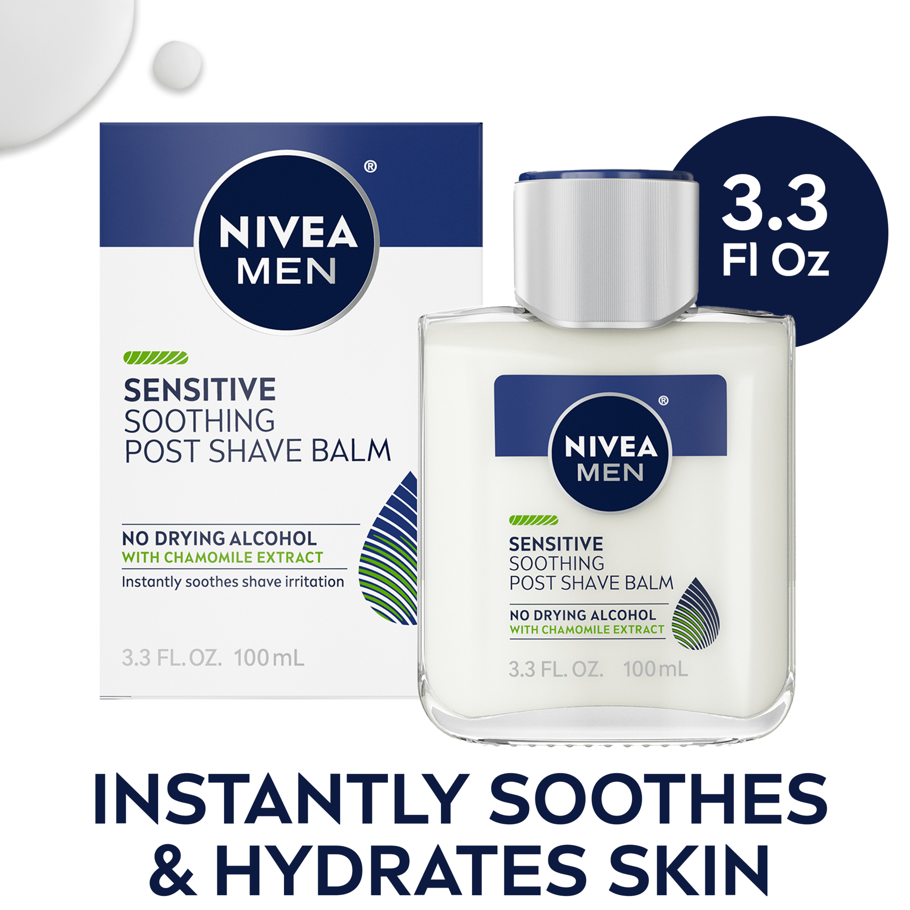 NIVEA MEN Sensitive Post Shave Balm with Vitamin E, Chamomile and Witch Hazel Extracts, 3.3 Fl Oz Bottle - image 1 of 15