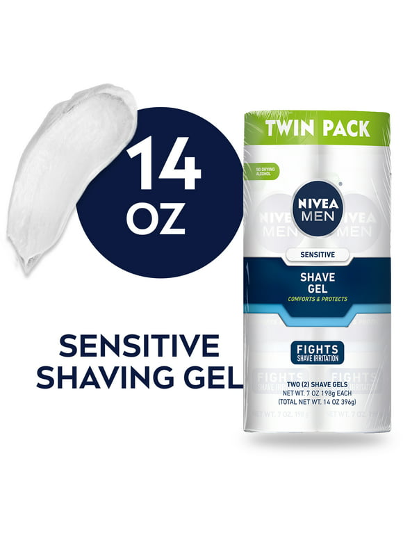 NIVEA MEN Sensitive Shave Gel, 2 pack
