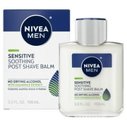 NIVEA MEN Sensitive Soothing Post Shave Balm, Chamomile Extract, After Shave for Men, 3.3 fl oz
