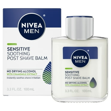 NIVEA MEN Sensitive Soothing Post Shave Balm, Chamomile Extract, After Shave for Men, 3.3 fl oz