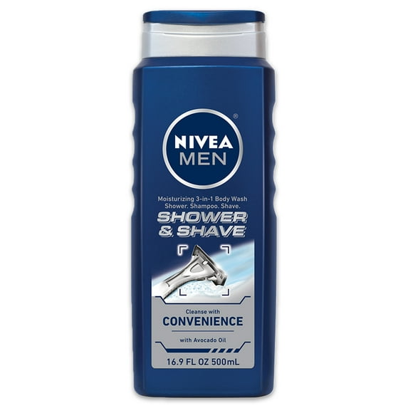 NIVEA MEN Shower & Shave Body Wash, 16.9 fl. oz.
