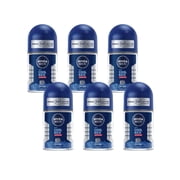 NIVEA Men Cool Kick Anti-Perspirant Roll-On Deodorant 25ml   72 Hour Sweat & Odor Protection, Refreshing Cool Formula with Masculine Scent, Skin Comfort, Quick Dry, Long-Lasting Freshness, 6 Pack