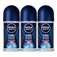 thumbnail image 1 of NIVEA Men Cool Kick Anti-Perspirant Roll-On Deodorant 50ml – 72 Hour Sweat & Odor Protection, Refreshing Cool Formula with Masculine Scent, Skin Comfort, Quick Dry, Long-Lasting Freshness, 3 Pack, 1 of 4