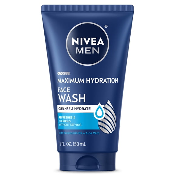 NIVEA MEN Maximum Hydration Face Wash with Aloe Vera, 5 fl oz