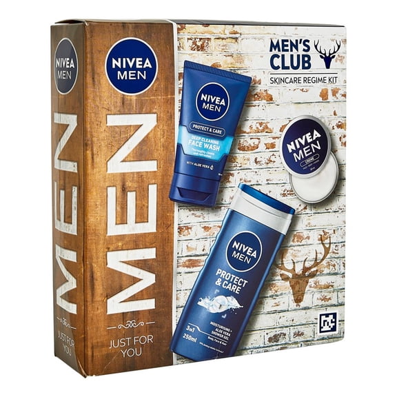 NIVEA Mens Club Skincare Regime Gift Set Multi