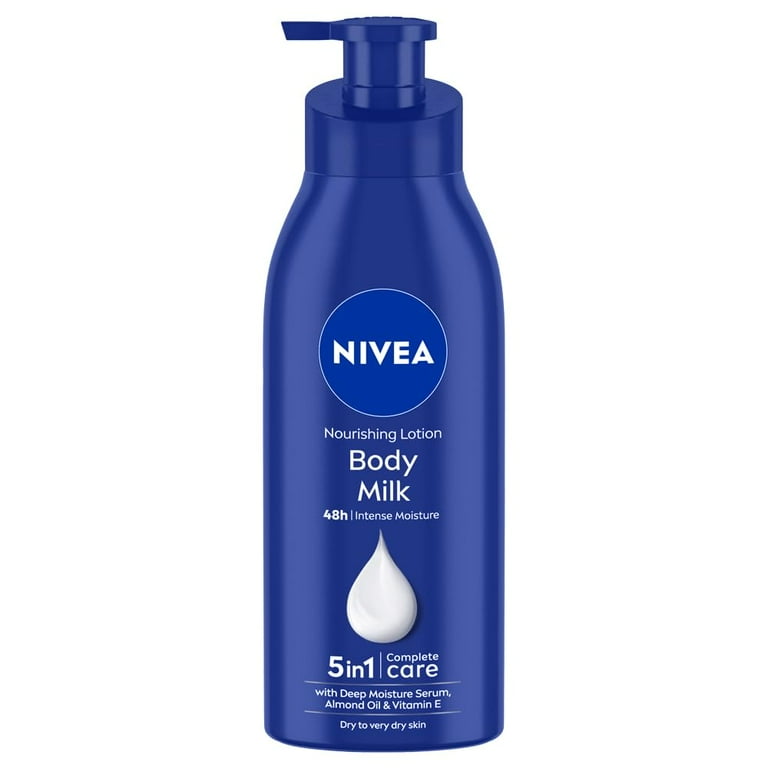 NIVEA Nourishing Body Milk Lotion 400ml, 48-Hour Moisturization