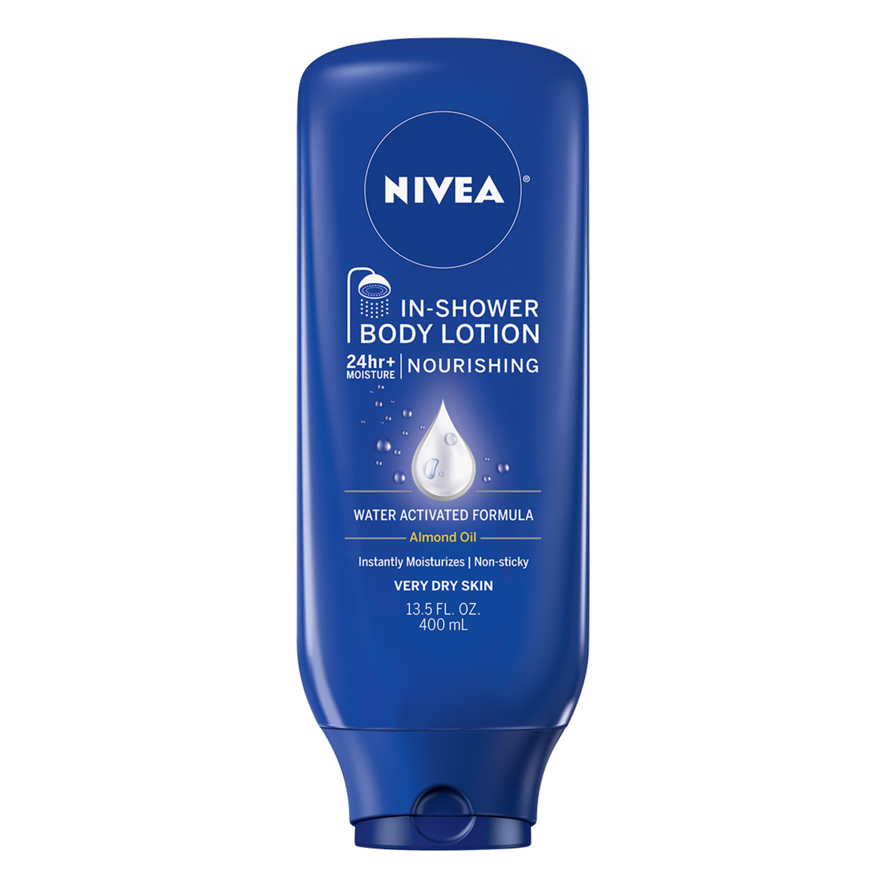NIVEA Nourishing In Shower Lotion, Body Lotion for Dry Skin, 13.5 Fl Oz Bottle - image 1 of 6