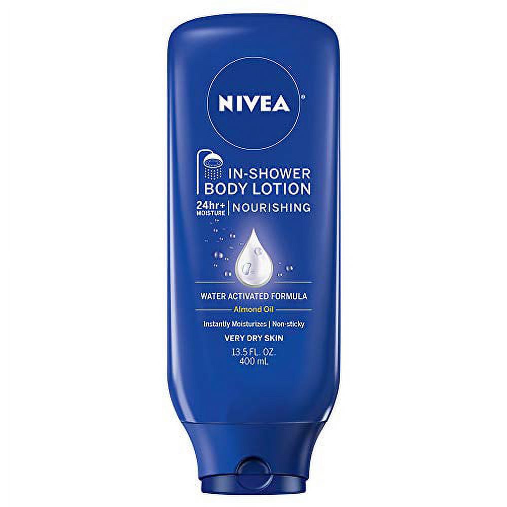 NIVEA Nourishing In Shower Lotion, Body Lotion for Dry Skin, 13.5 Fl Oz