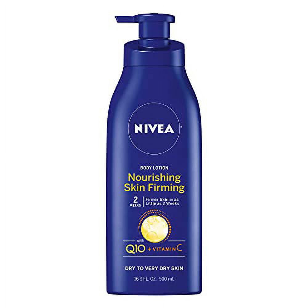 NIVEA Nourishing Skin Firming Body Lotion with Q10 and Vitamin C, 16.9