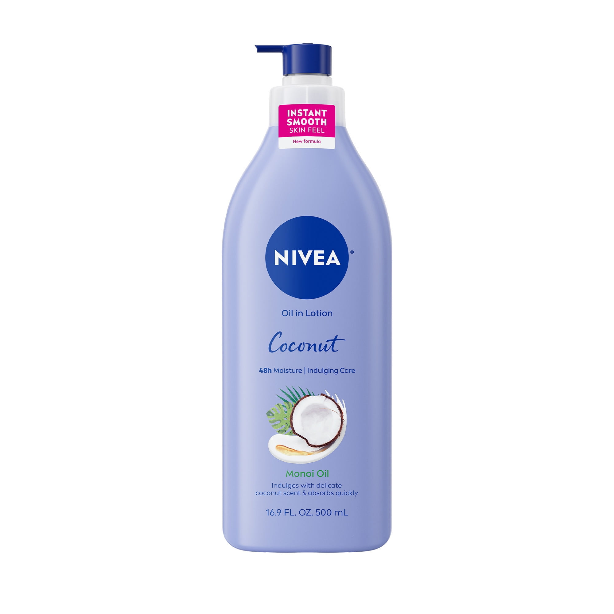 NIVEA Oil Infused Coconut and Monoi Oil Body Lotion for Women, Fast-Absorbing, 16.9 fl oz