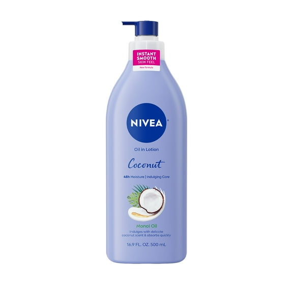 NIVEA Oil Infused Coconut and Monoi Oil Body Lotion for Women, Fast-Absorbing, 16.9 fl oz