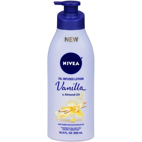 NIVEA Oil Infused Body Lotion, Vanilla and Almond Oil 16.9 oz (Pack of 6)