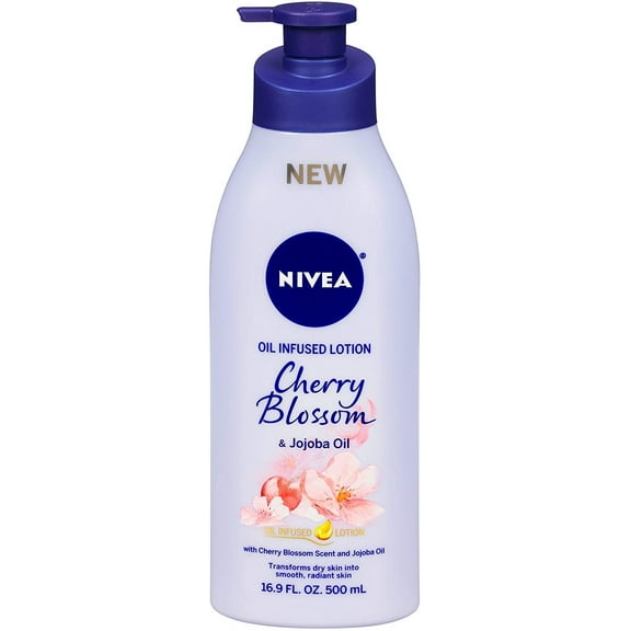 NIVEA Oil Infused Cherry Blossom and Jojoba Oil Body Lotion 16.9 oz (Pack of 3)