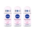 thumbnail image 1 of NIVEA Pearl & Beauty Roll On Deodorant 50ML| Long Lasting 72 Hour Odor & Sweat Protection with Pearl Extracts | Alcohol Free Formula for Soft Fresh Skin | Travel Size Roll-On | 3-Pack, 1 of 5