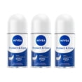 thumbnail image 1 of NIVEA Protect & Care Roll-On Deodorant, 72H Protection, 0% Alcohol, Freshness, Gentle Underarm Skin Care, 50ml, Dermatologist Tested, Pack of 3, 1 of 5