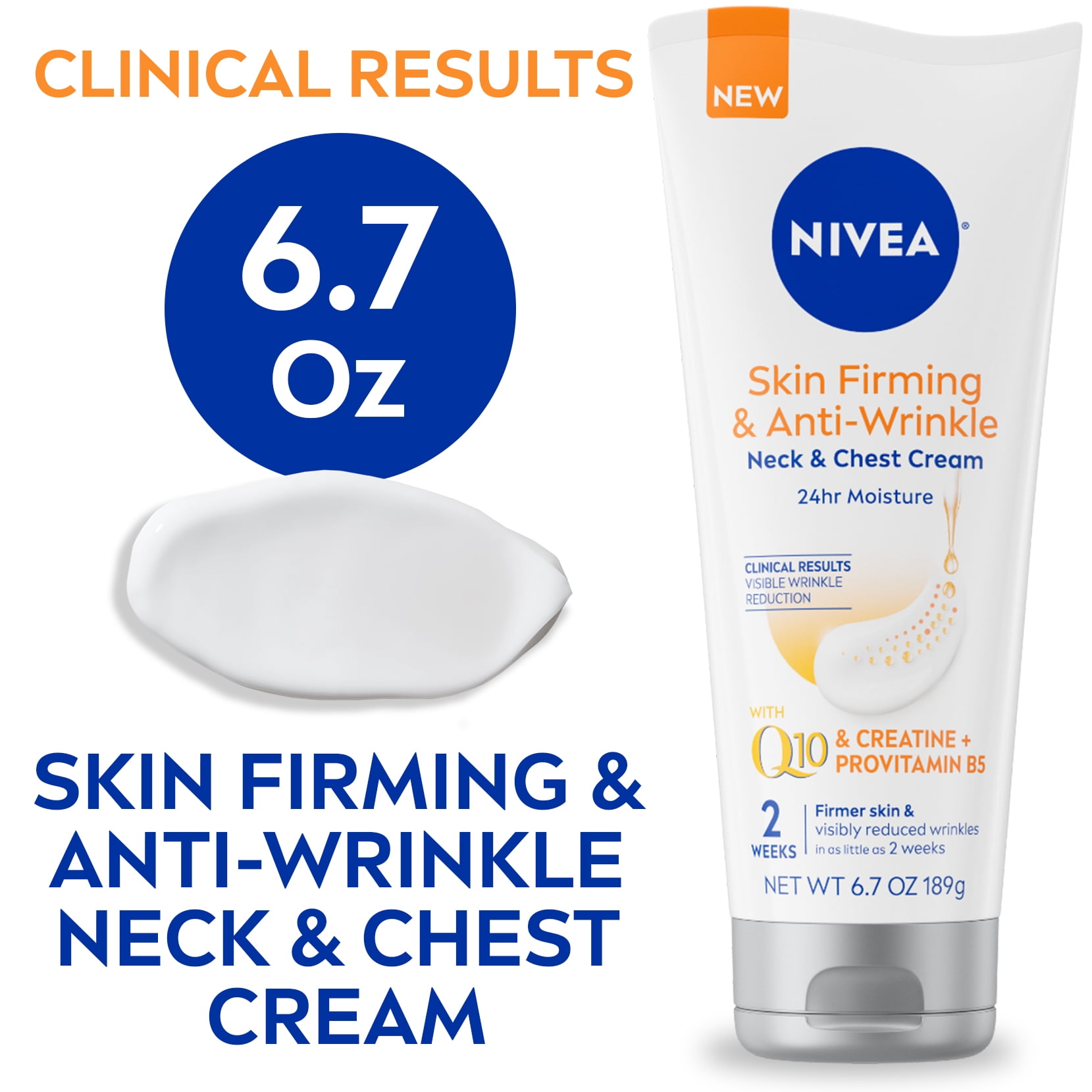 NIVEA Skin Firming and Toning Body Gel-Cream with Q10, 6.7 Oz Tube 
