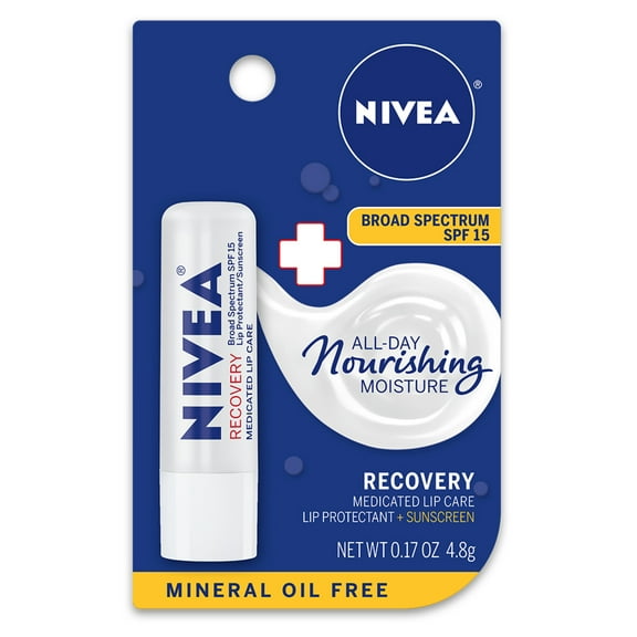 NIVEA Recovery Medicated Lip Care SPF 15 0.17 Carded Pack