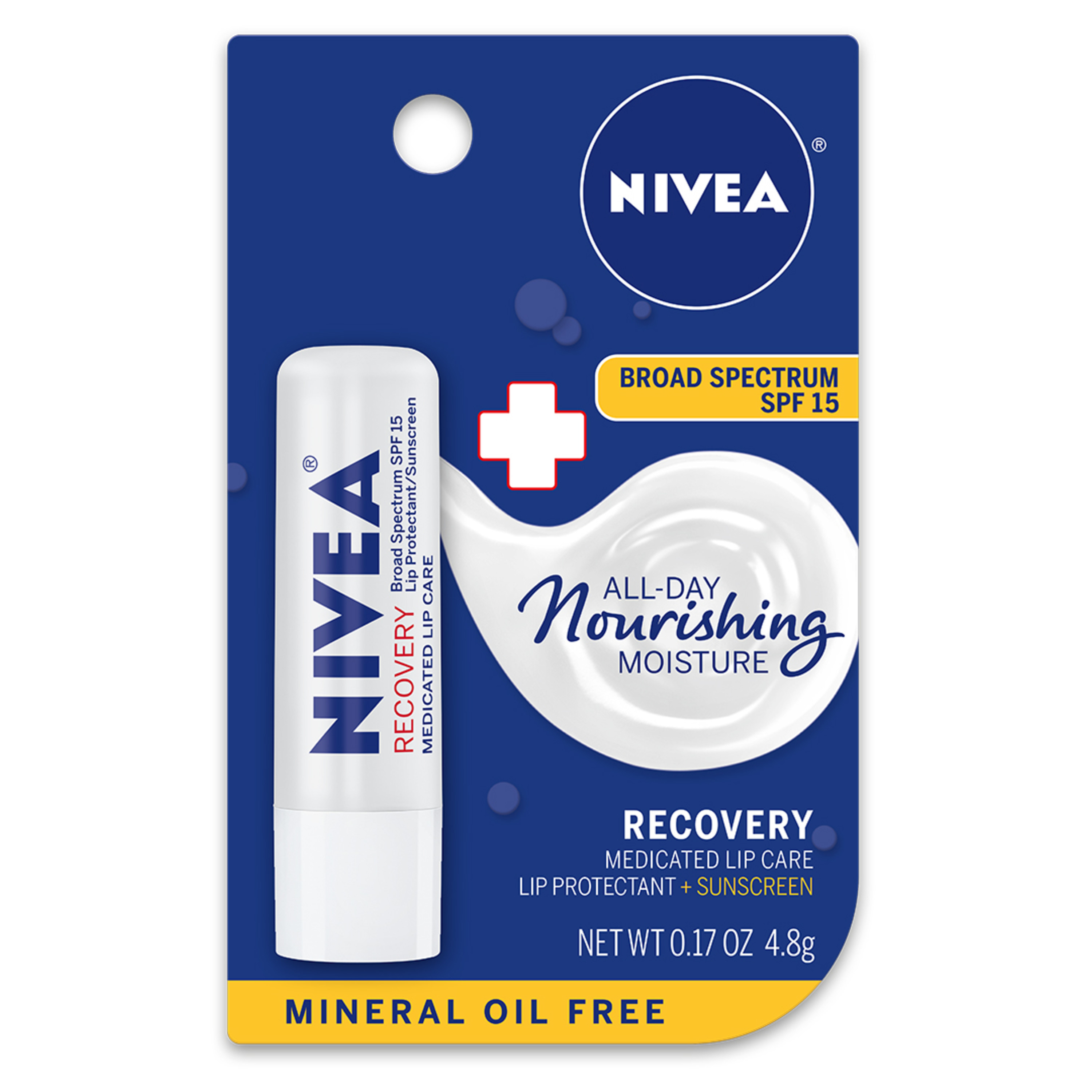 NIVEA Recovery Medicated Lip Care SPF 15 0.17 Carded Pack - image 1 of 9