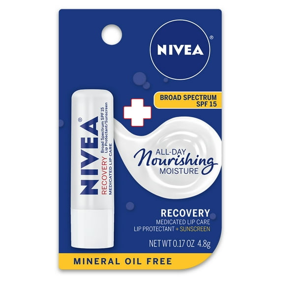 NIVEA Recovery Medicated Lip Care SPF 15 0.17 Carded Pack