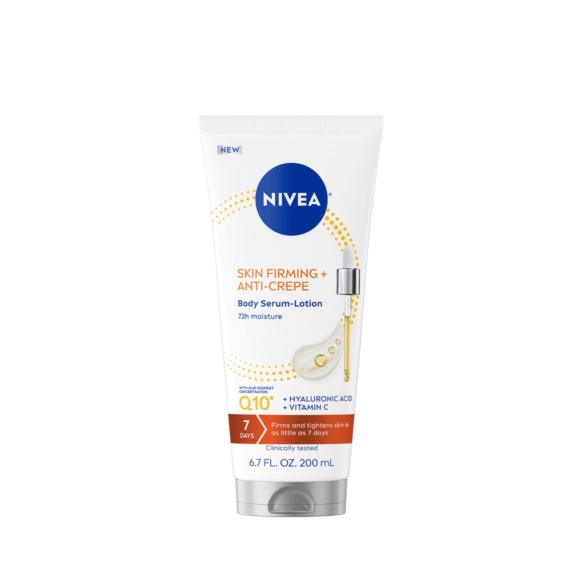 NIVEA Skin Firming & Anti Crepe Body Serum-Lotion with Q10, Hyaluronic Acid & Vitamin C, 6.7 fl oz