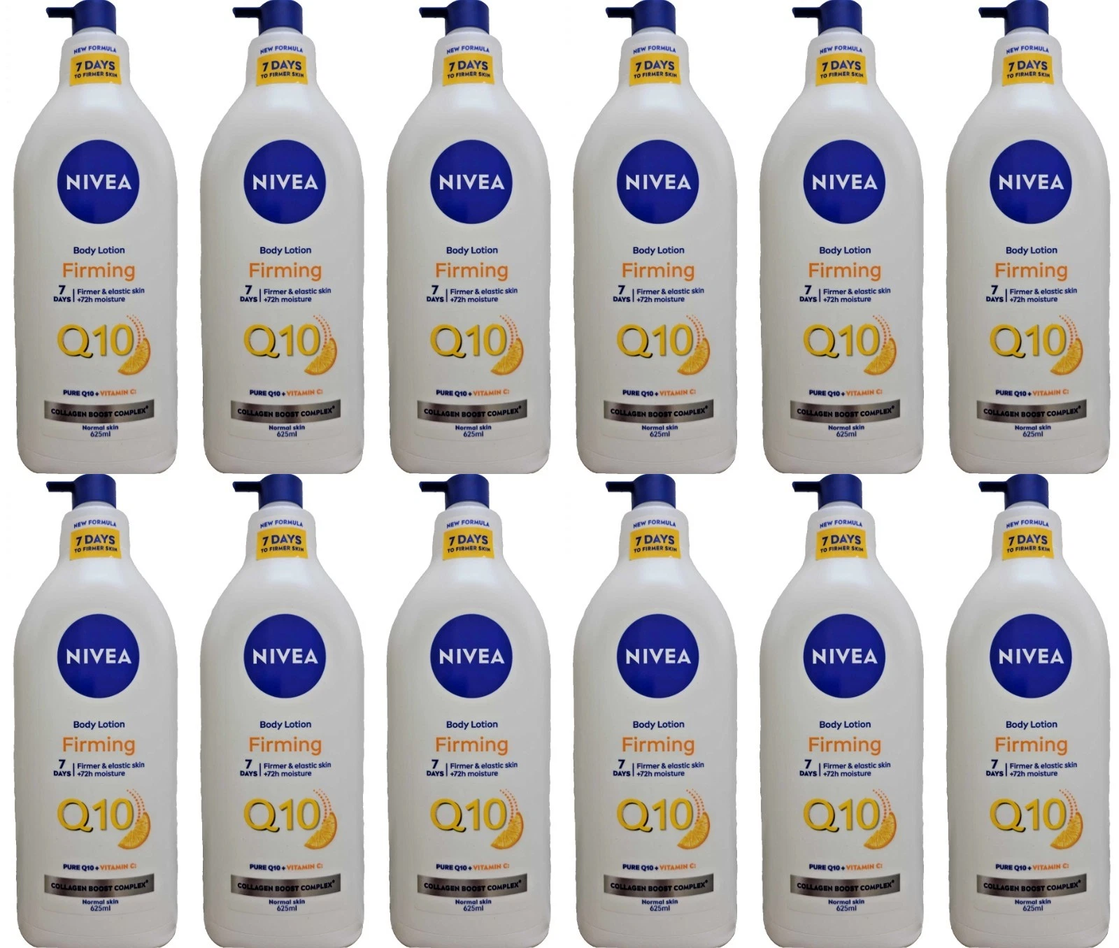 NIVEA Skin Firming Sheer Hydration Body Lotion with Q10 & Vitamin C 21oz/625ML-Case of 12