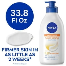 NIVEA Skin Firming Sheer Hydration Body Lotion with Q10 and Shea Butter, 33.8 Fl Oz Pump Bottle