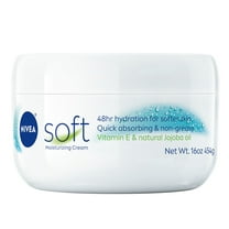 NIVEA Soft Refreshingly Soft Moisturizing Cream for Face, Body and Hands, Jojoba Oil, 16 oz