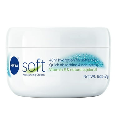 NIVEA Soft Refreshingly Soft Moisturizing Cream for Face, Body and Hands, Jojoba Oil, 16 oz