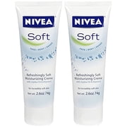 NIVEA Soft Refreshingly Soft Moisturizing Cream for Face, Body and Hands, Jojoba Oil, 2.6 oz