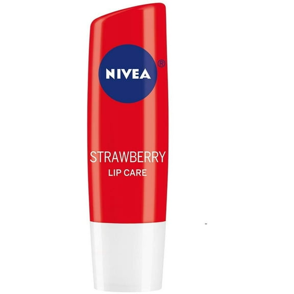 NIVEA Strawberry Lip Care - Tinted Lip Balm for Beautiful, Soft Lips, 0.17 Oz.