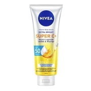 NIVEA Vitamin Body Serum Extra Bright Super C+ Lightweight Daily Moisturizing Body Lotion with Vitamin C, 300 ml