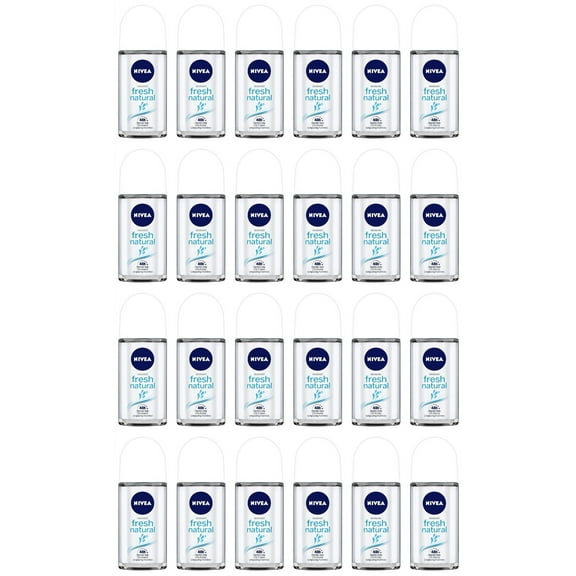 NIVEA WOMEN'S DEODORANT ROLL-ON Fresh Natural -Pack of 24