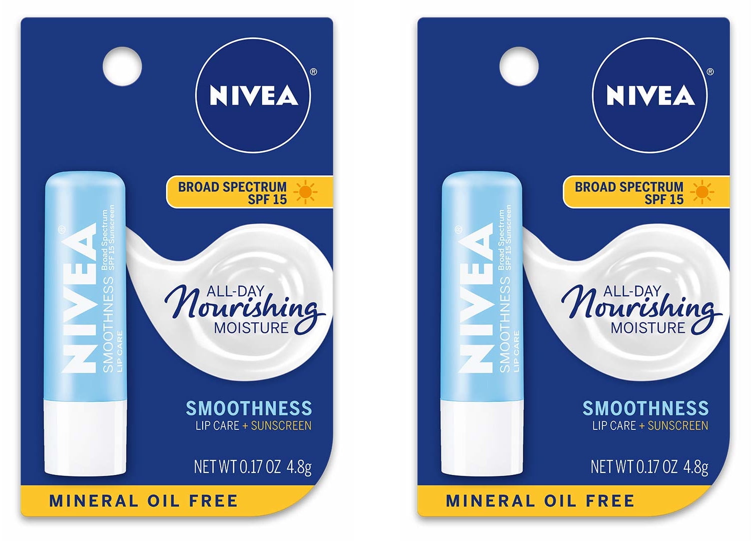 NIVEA a Kiss of Smoothness Hydrating Lip Care SPF 15, 0.17 oz