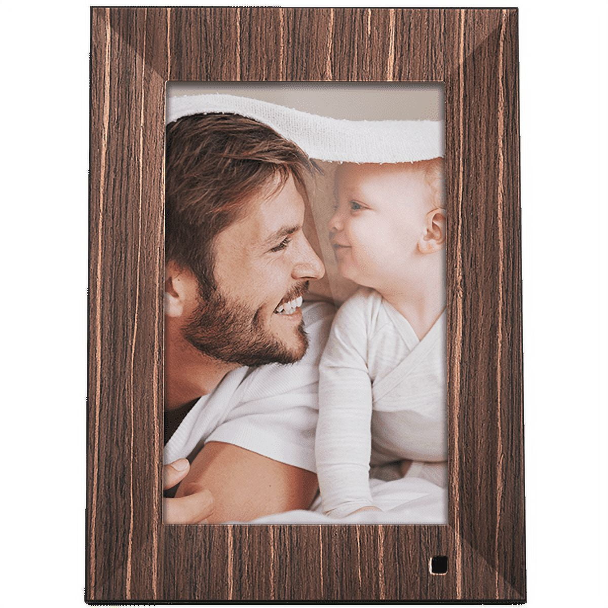 NIX LUX 10 inch Digital Photo Frame 720p HD Display Real Wood Finish