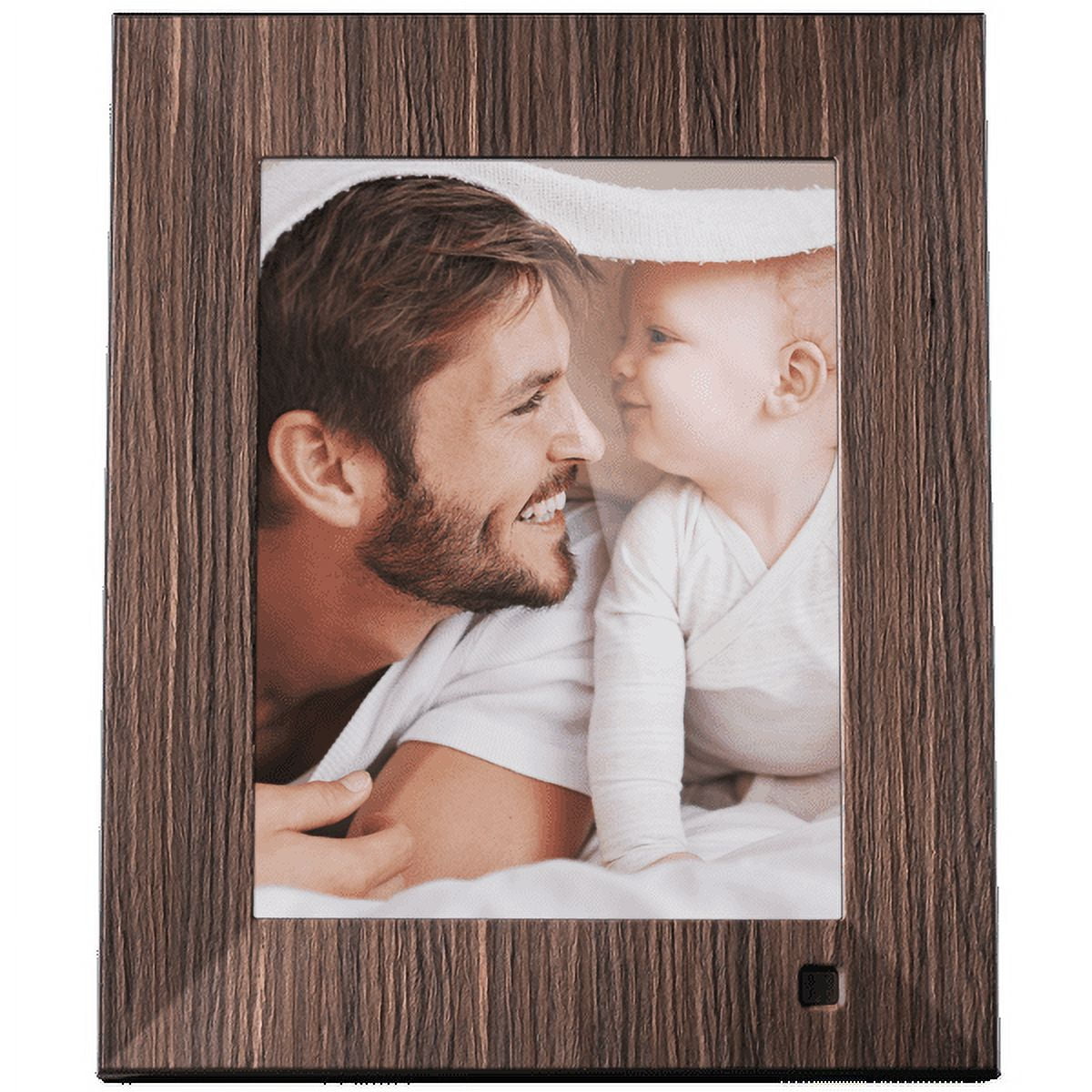 NIX LUX 8 inch Digital Photo Frame Real Wood Finish