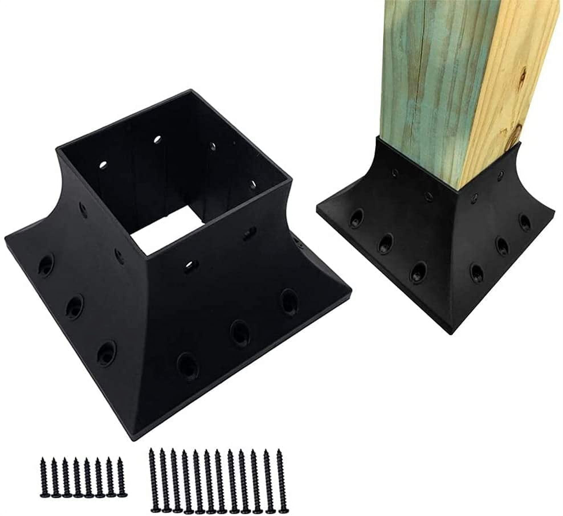 NIXFACE 4Pcs 4x4 (Actual 3.5x3.5) Inches Deck Post Support Anchor Base ...