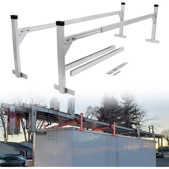 NIXFACE Adjustable Aluminum Trailer Ladder Rack Fit for Open and ...
