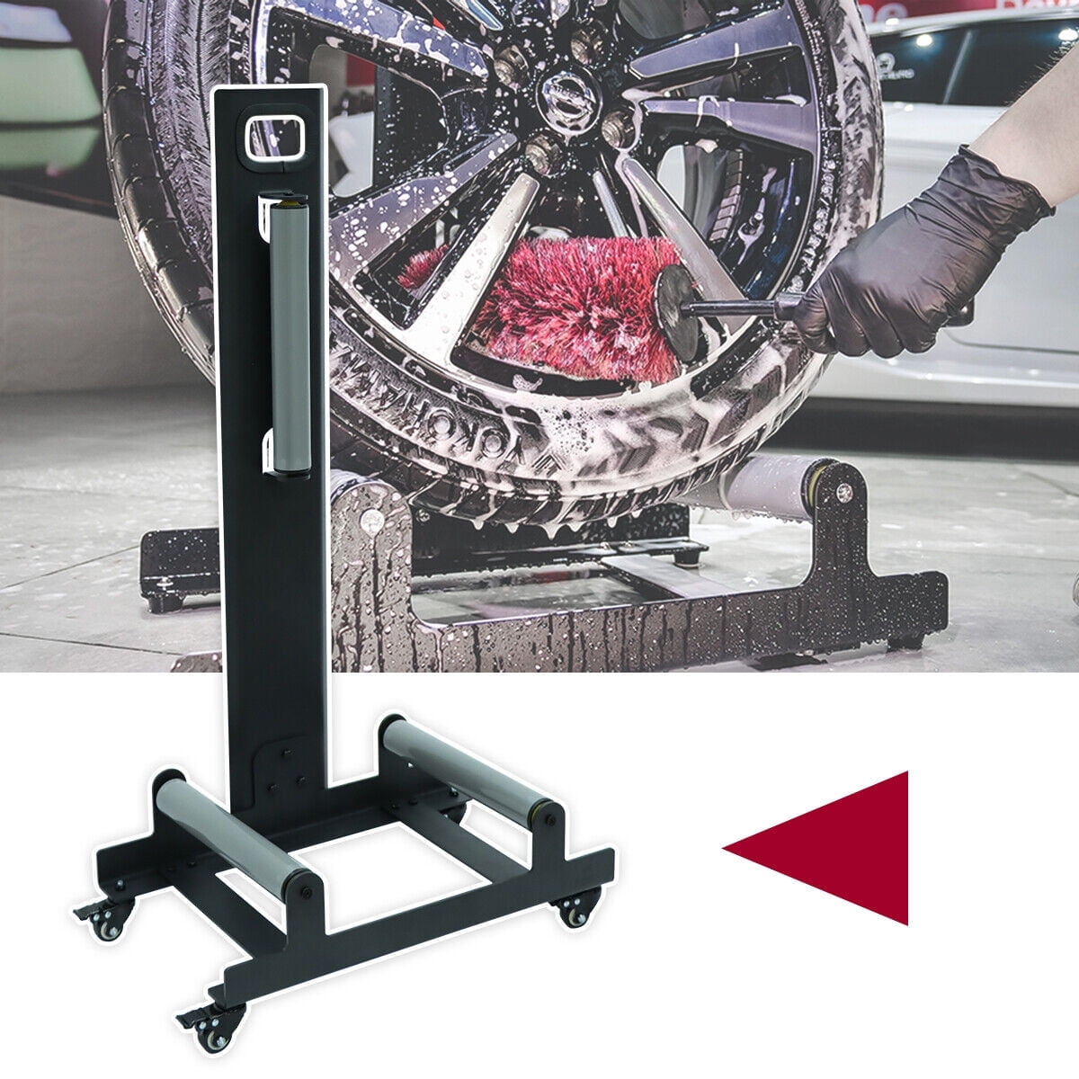 NIXFACE Car Wheel Cleaning Stand Tire Clean Detailing Tool for Coating Polishing Rims
