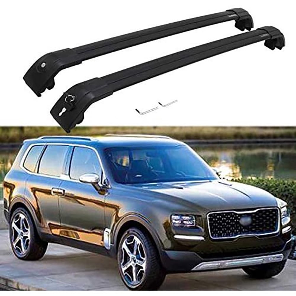 NIXFACE Cross Bar for KIA Telluride 20192022 Crossbar Roof Rail Rack Luggage (Black)