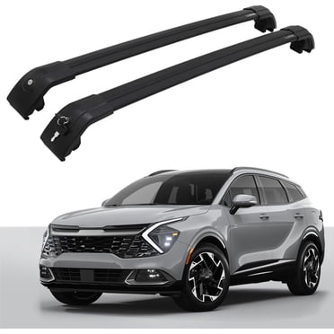 Bamboli Ltd Aluminum Roof Rack Cross Bars – For Kia Niro 2017-Up, Lockable, 2-Piece Set