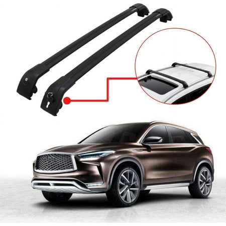 NIXFACE Roof Rack Cross Bars Fit for Infiniti QX50 2019-2022 Black Aluminum for Rooftop Cargo Carrier Bag Luggage