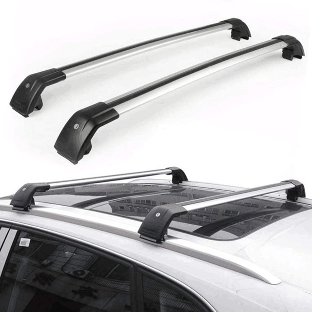 NIXFACE Silver roof Cargo Racks bar for Lincoln MKC 20152019 Roof Rack