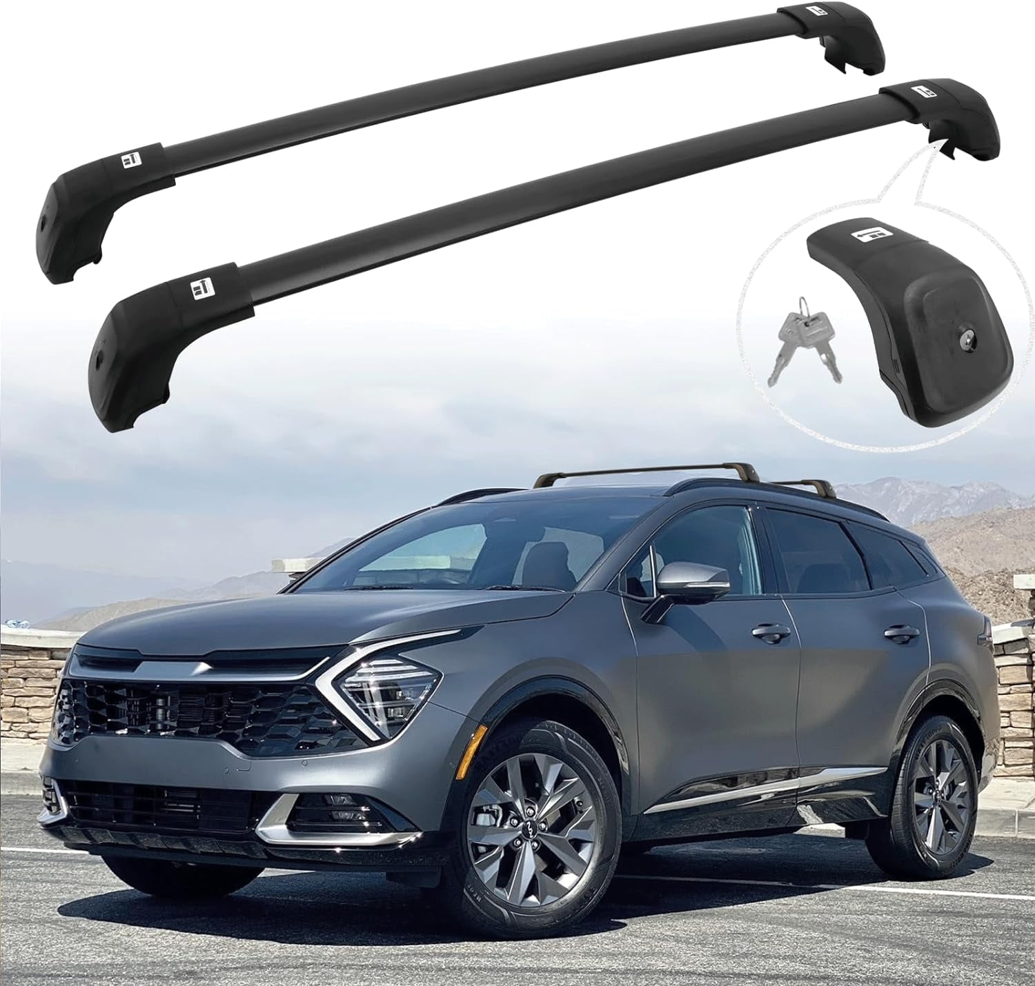 NIXFACE Upgraded Aluminum Lockable Cross Bar Fit for 2023 2024 KIA