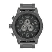 NIXON 51-30 Chrono A083 - All Gunmetal - 300m Water Resistant Men's Analog Fashion Watch (51mm Watch Face, 25mm Stainless Steel Band)