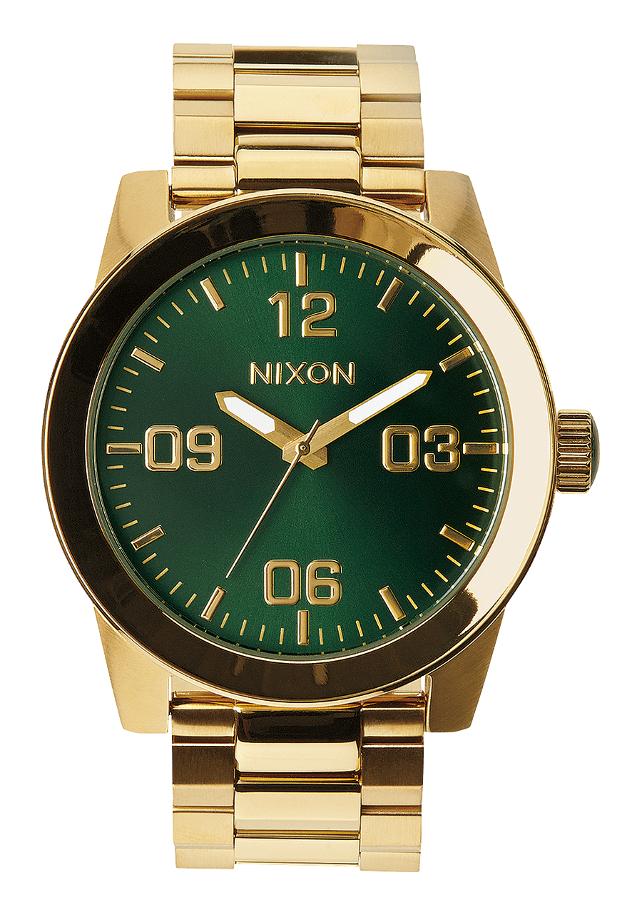 NIXON Corporal SS A346 - Gold / Green Sunray - 100m Water