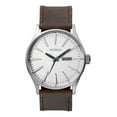 thumbnail image 1 of NIXON Sentry Leather A105 - Silver / Brown - 100m Water Resistant Men's Analog Classic Watch (42mm Watch Face, 23mm Leather Band), 1 of 4