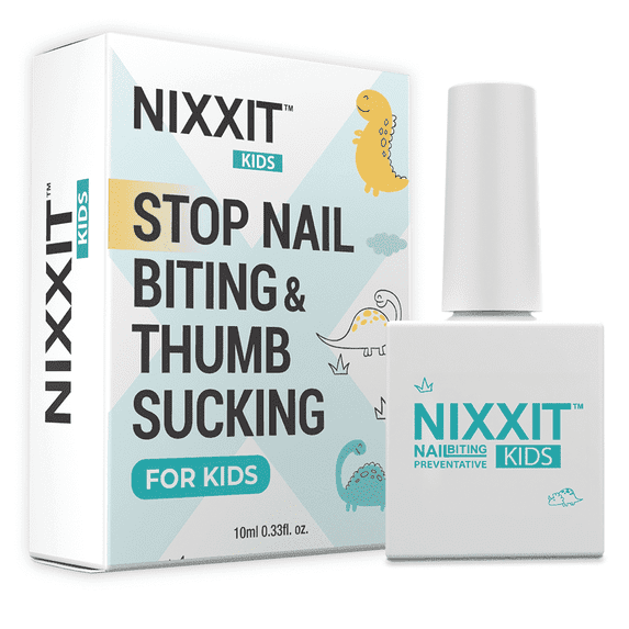 NIXXIT Nail Biting Deterrent Polish, Bitter, Non-Toxic, Safe Ingredients for Kids , 10ml Bottle